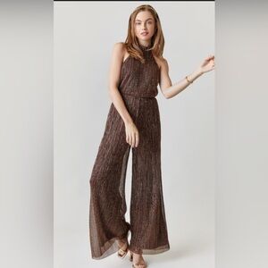 Elegant Brown Jumpsuit